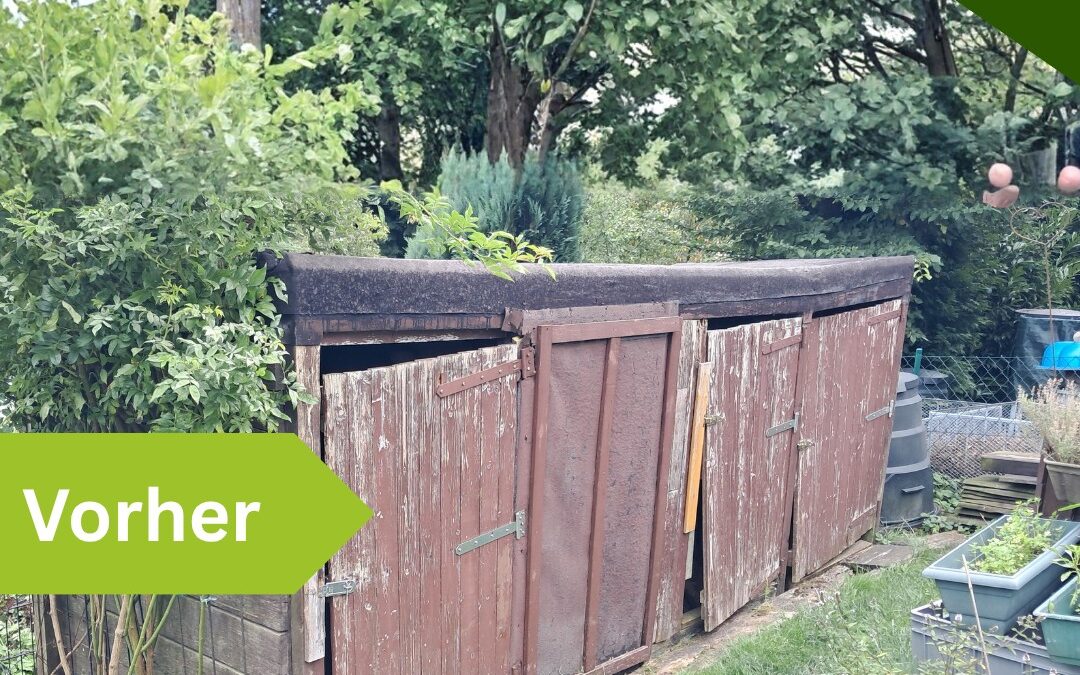 Modernes Gartenhaus ersetzt alten Holzschuppen – Profi-Montage in Engelskirchen