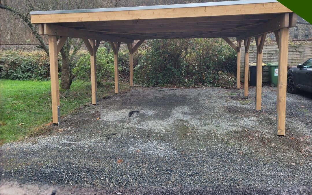 Doppelcarport aus Holz in Engelskirchen-Loope – Maßgeschneiderte Gartenlösung