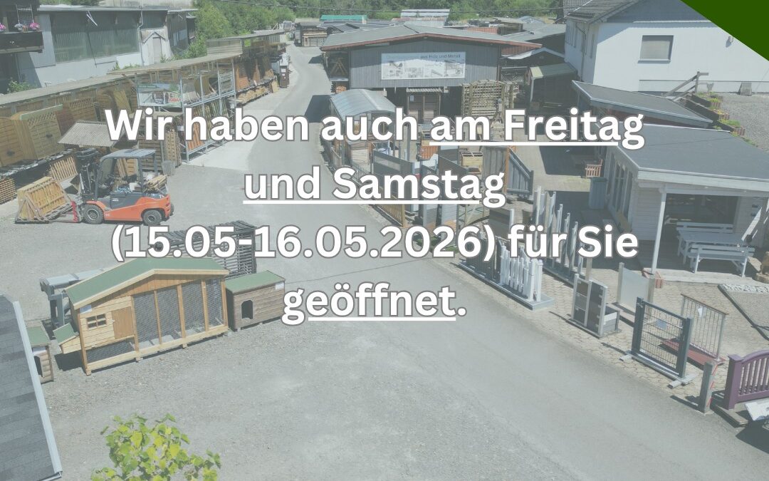 Brückentag geöffnet: Beratung zu Zäunen, Sichtschutz & Gartenholz in Engelskirchen