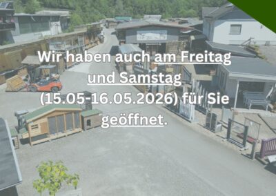 Brückentag geöffnet: Beratung zu Zäunen, Sichtschutz & Gartenholz in Engelskirchen